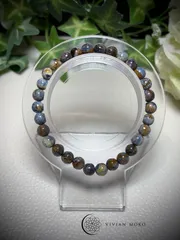 1本限定❗️💎天然石✨️ 高品質✨️ ― 嵐を宿す蒼 ―【ブルーピーターサイト  ブレスレット】 レディース＆メンズ   E825