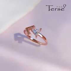 リング レディース キューピッド アロー 矢 矢印 ピンクゴールド ジルコニア ユニーク 可愛い バレンタイン プレゼント ギフト サイズフリー 面白い お出かけ デート パーティー 軽量 付け心地 大人可愛い 贈り物 記念日 プロポーズ