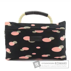 Longchamp ロンシャン ハンドル付き ミニポーチ ハンドバッグ キャンバス レディース [中古]