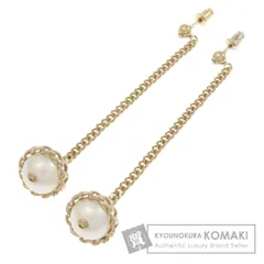 CHANEL シャネル チェーン ココマーク ピアス 金属製 フェイクパール レディース [中古]