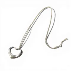 b2 Tiffany&Co ティファニー ラージオープンハート ネックレス シルバー 925 15g トップ3.5cm Large Open Heart Necklacet18r