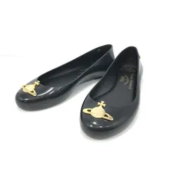 【中古品】Vivienne Westwood ヴィヴィアンウエストウッド × MELISSA メリッサ オーブモチーフ フラットシューズ 靴 【183-260201-na-10-tag】