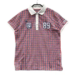 サイズ：2 PEARLY GATES パーリーゲイツ  半袖ポロシャツ チェック柄 レッド系 [240101595521] ゴルフウェア レディース ストスト