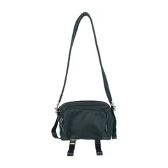 超美品 PRADA プラダ ショルダーバッグ クロスボディバッグ 2VH043 ブラック シルバー金具 ナイロン レザー ユニセックス ポシェット メッセンジャーバッグ 三角ロゴプレート