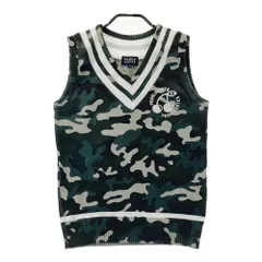 サイズ：1 PEARLY GATES パーリーゲイツ  Vネック ニットベスト カモフラ柄 カーキ系 [240101613973] ゴルフウェア レディース ストスト