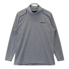 サイズ：L ADIDAS GOLF アディダスゴルフ A03137 ハイネック長袖Tシャツ ボーダー柄 ネイビー系 [240101616505] ゴルフウェア メンズ ストスト