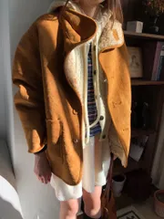 リバーシブル ボア ムートンコート