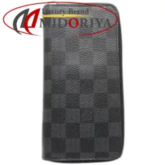 【中古】LOUIS VUITTON ルイヴィトン ダミエ グラフィット 長財布 N61653 ポルトフォイユ ヴァスコ ノワール メンズ /181901
