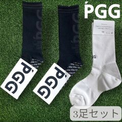 PGG by PEARLY GATES パーリーゲイツ ゴルフ 日本製 ミディアム丈 ミドルソックス リブソックス 靴下 ゴルフウェア レディース 3P 3足セット アソート 268-2986352/3286652 22～24 ▲013▼51211w10