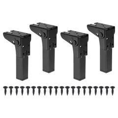 uxcell 折りたたみテーブル脚 4本セット 14cm(5.5インチ) メタル折りたたみテーブル家具脚 ラップトップデスク脚 キャビネット ソファ チェア ベッド用