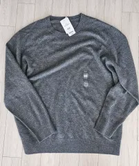 ユニクロ 100% カシミア ニット セーター グレー 新品 2XL
