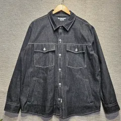 ザラ ブラック 生デニム シャツ ジャケット