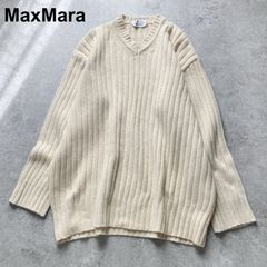 マックスマーラ セーター カシミヤ混 ケーブル ゴールド ラメ クルー