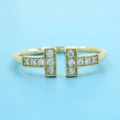 ティファニー Tワイヤーダイヤリング#15近辺 【無料ギフトラッピング】【Aランク】【中古】