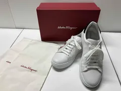 Salvatore Ferragamo スニーカー サイズ7M ガンチーニプリント 保存袋・箱付き フェラガモ