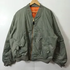 PHANTOM MILITARY MA-1 リバーシブル フライト ボンバー ジャケット ジップアップ ブルゾン アウター ミリタリー 90S 80S 古着 ヴィンテージ カーキ オレンジ LL A892