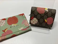 GUCCI GGスプリーム 二つ折り財布 663922・534563 コンパクトウォレット りんご&ハート