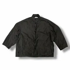 参考上代52800円 Graphpaper 24SS Cotton Linen Moleskin Overdyed Kung-Fu Jacket コットンリネンモールスキンオーバーダイカンフージャケット グラフペーパー GM241-20089 ブラック 1のサムネイル