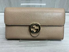 GUCCI インターロッキングG 598166 フラップ長財布 やや大きめ