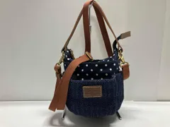 Folna フォルナ 2way ショルダーバッグ / ネイビー ・ドット・かご / 小さめ