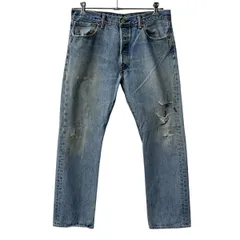 メキシコ製 Levi's 501 デニムパンツ W34 ブルー リーバイス ボタンフライ アメカジ ジーンズ デニム コットン 2601-546