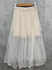 snidel スナイデル SWFP225120 チュールスカショーパン パンツ size1/アイボリー ■■ レディース
