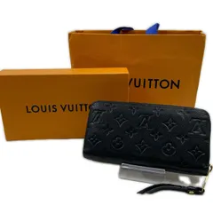 LOUIS VUITTON  ルイ・ヴィトン モノグラム・アンプラント レザー  ジッピー・ウォレット  M61864 長財布 ユニセックス ノワール  ブラック  中古