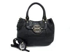 TORY BURCH トリーバーチ ハンドバッグ アマンダ - ブラック レザー レディース 2WAY ショルダーバッグ 美品