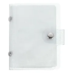 uxcell 1個 ミニフォトアルバム 36ポケット3x4ポータブル フォトカードホルダークレジットカードホルダー ミニカメラスナップインスタントカメラ旅行写真クレジットカード シャイニークリア<br>