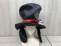 PUNK少女様専用レザー トップハット ブラック レッド ジッパー装飾