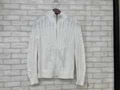 L.L.Bean ドライバーズニット エル.エル.ビーン 長袖ニット レディース ホワイト フルジップ ジップアップ アウトドア