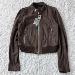 新品未使用 定価78000+税 ディーゼル DIESEL レザージャケット ブルゾン レディース 本革 スウェード ショート丈 891401