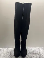 送料無料！！エスペランサ　ニーハイブーツ　ブラック　後ろファスナー　10.5cm ヒール　#80202MO271