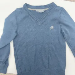 Bonpoint（ボンポワン）Vネックニット セーター ブルー サイズ6