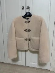ザラ ベージュ ファージャケット ボア ラージ L