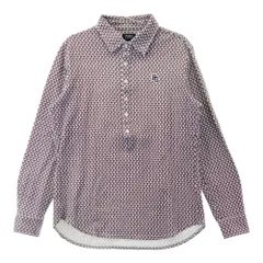 サイズ：6 PEARLY GATES パーリーゲイツ  長袖ポロシャツ 総柄 ホワイト系 [241003001062] ゴルフウェア メンズ ストスト