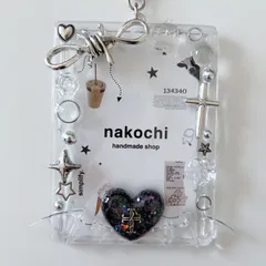 【アウトレット品】トレカキーホルダー　クリア×ブラック　フォトケース　キーホルダー　トレカケースデコ　硬質ケースデコ　レジン　ハンドメイド