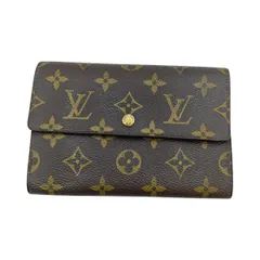 ◎◎LOUIS VUITTON ルイヴィトン モノグラム ポルトトレゾール・エテュイ パピエ 3つ折り財布 M61202 ブラウン