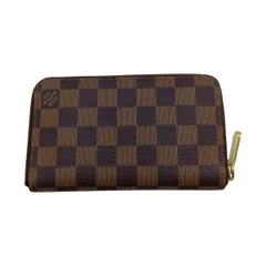 ◎◎LOUIS VUITTON ルイヴィトン ダミエ ジッピー コンパクト ウォレット ラウンドファスナー財布 N60028 ブラウン