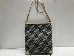 BURBERRY BLUE LABEL バーバリー ショルダーバッグ / ノバチェック・薄型・ブラック・アイボリー