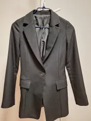 ブラック レディース スーツ ジャケット Single ボタン