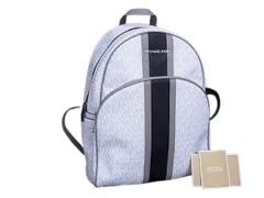 MICHAEL KORS マイケルコース リュックサック バックパック 35S9SAYB7B ホワイト系×グレー系 PVC×レザー ユニセックス 超美品
