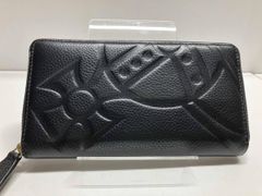 新品 Vivienne Westwood 黒 BIGロゴ ブロンズの枠 三つ折り - メルカリ