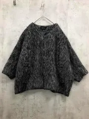 Lajour ラジュール made in Japan 2WAY オーバーサイズ シャギー コート sizeF/チャコール ◆■◎レディース