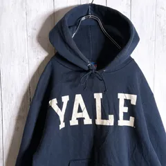 【海外モデル】Champion Sweat Hoodie Parka YALE logo チャンピオン ネイビー パーカー 050