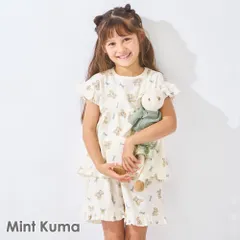 [ミントクマ]子供服 パジャマ キッズ ベビー 子供 キッズ服 女の子 ガールズ ルームウェア 部屋着 寝巻き 子供パジャマ 半袖パジャマ 上下セット 半袖 半ズボン フリル evercloset ever closet エバクロ エバークローゼット