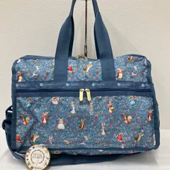 9051　LeSportsac レスポートサック　2way　ボストンバッグ　旅行用バッグ　トラベルバッグ　ショルダーバッグ　レディース　軽量　ピーターラビット　ホリデーフローラルピーター　花柄　水色　ライトブルー　コラボ　絵本出版120周年