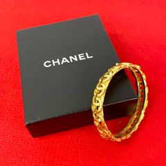 CHANEL ココマーク バングル ゴールドカラー ヴィンテージ 【7 