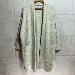 YARRA ヤラ ニット カーディガン ウール ロング トップス 長袖 グレー FREE レディース SG403-4のサムネイル
