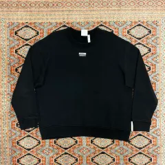 アディダス オリジナル ブラック クロップド スウェット メンズ 2XL